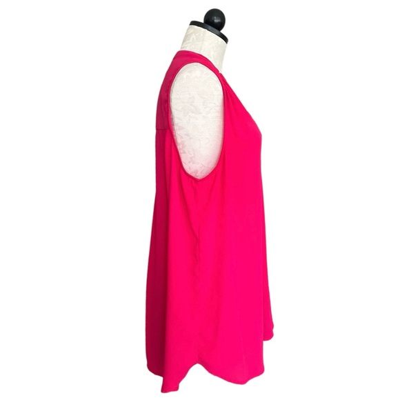 Anthropoligie Pleione Pink V-Neck Shell Tank Top Size XL - Picture 2 of 11